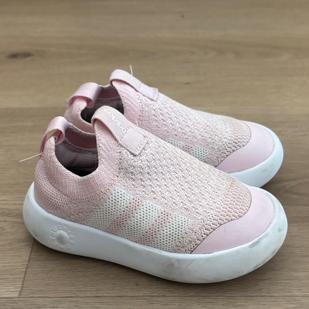 Adidas Kids Light Pink Slip-On Sneakers